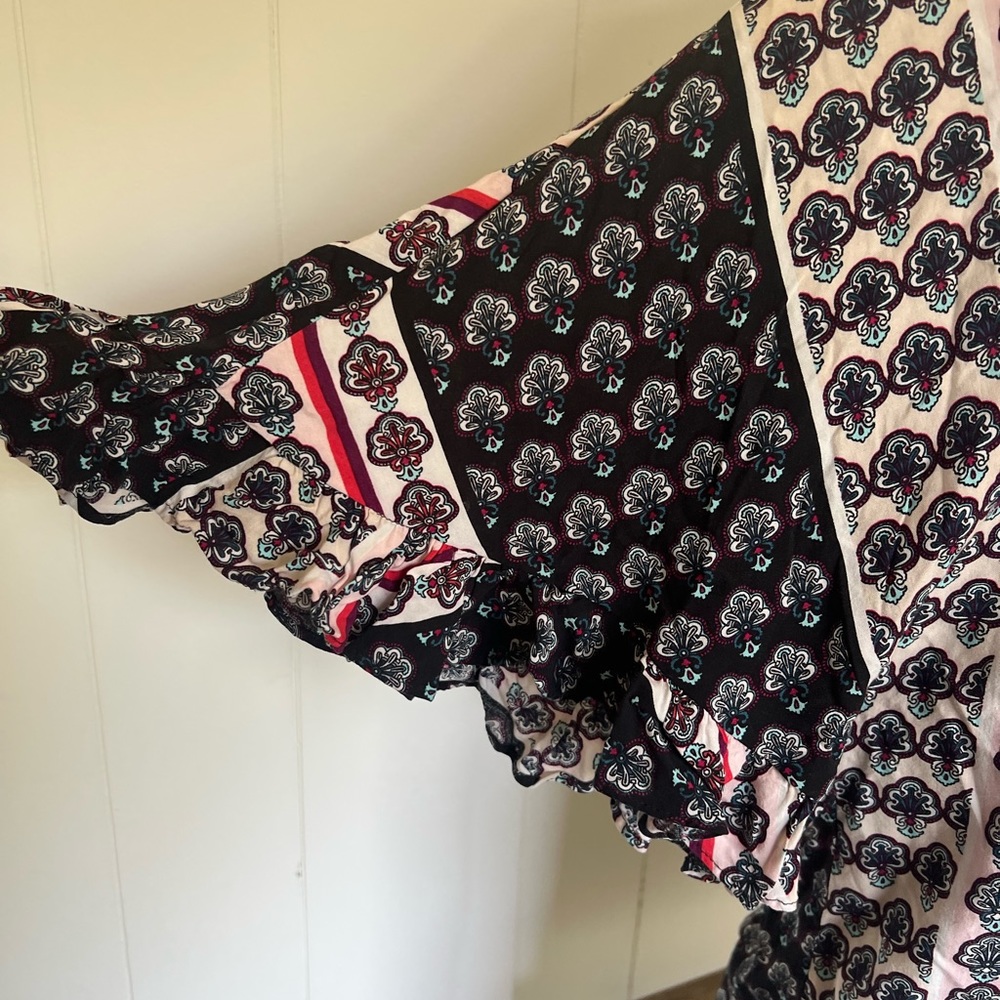 Josie Natori Boho Wrap Robe Kimono Cover Up S View 3